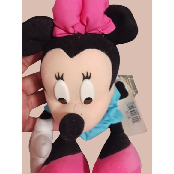 Mattel Disney Minnie Mouse Plush Star Bean bag Mattel 9" Pink Blue - Picture 2 of 5